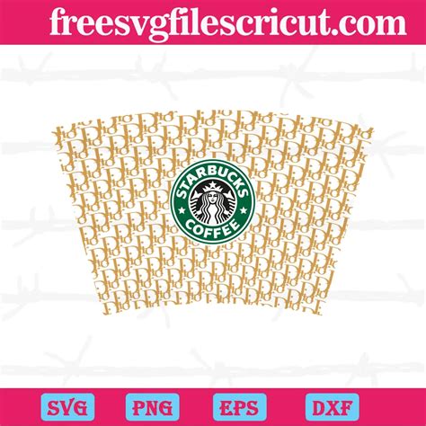 dior starbucks cup svg